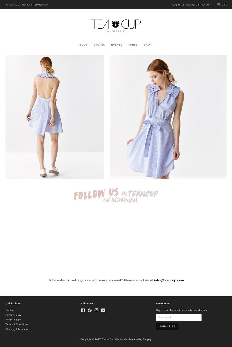 teancup.com shopify website screenshot