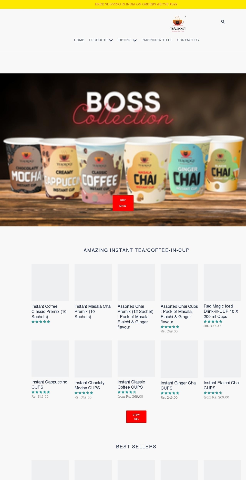 Teaology Shopify theme site example teaology.in