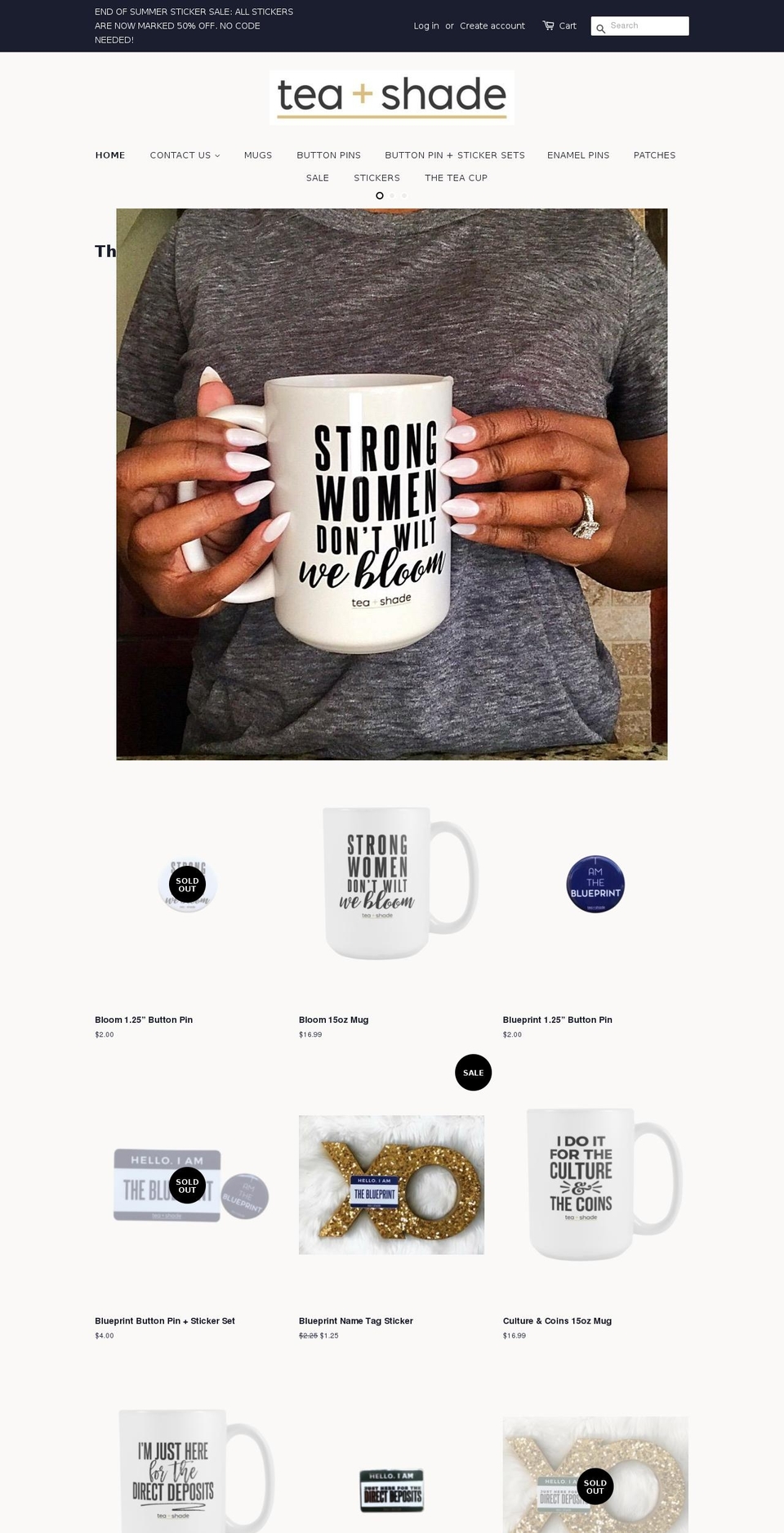 teaplusshade.com — Shopify storefront screenshot