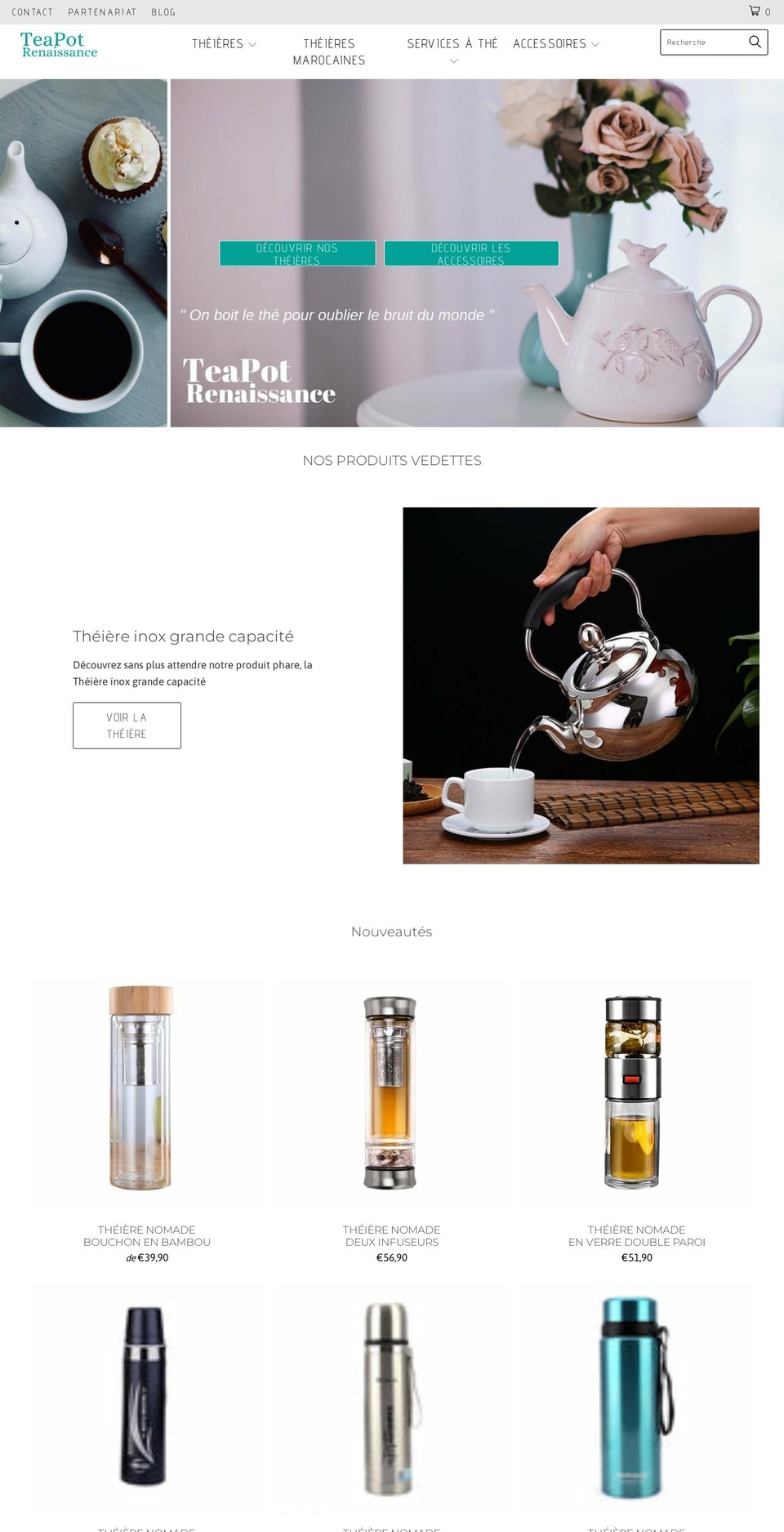teapot-renaissance.com shopify website screenshot