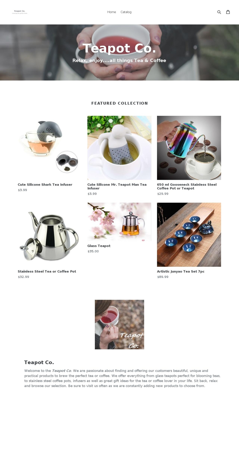 teapotco.com — Shopify storefront screenshot