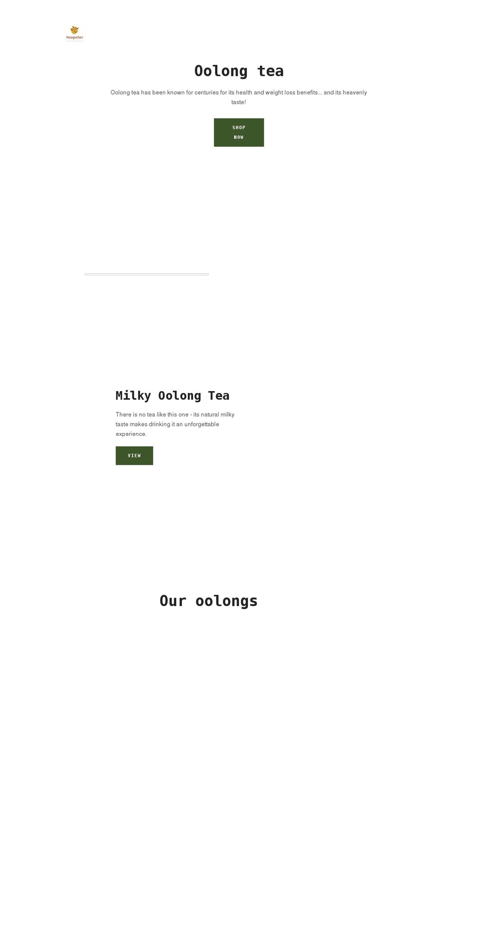 teapster.com shopify website screenshot