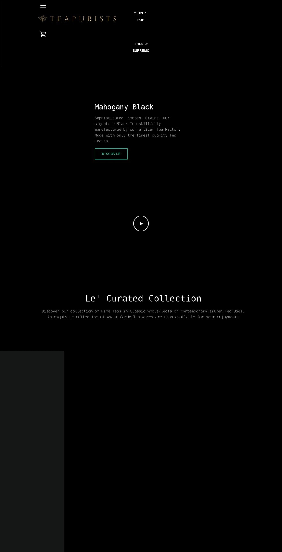 teapurists.com shopify website screenshot