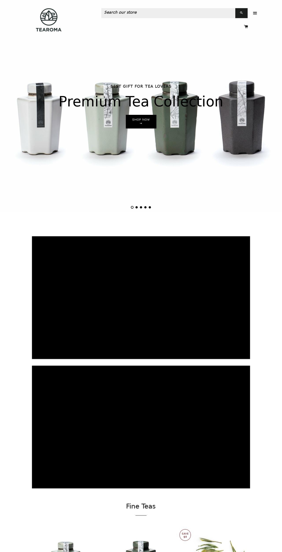 tearoma.com — Shopify storefront screenshot