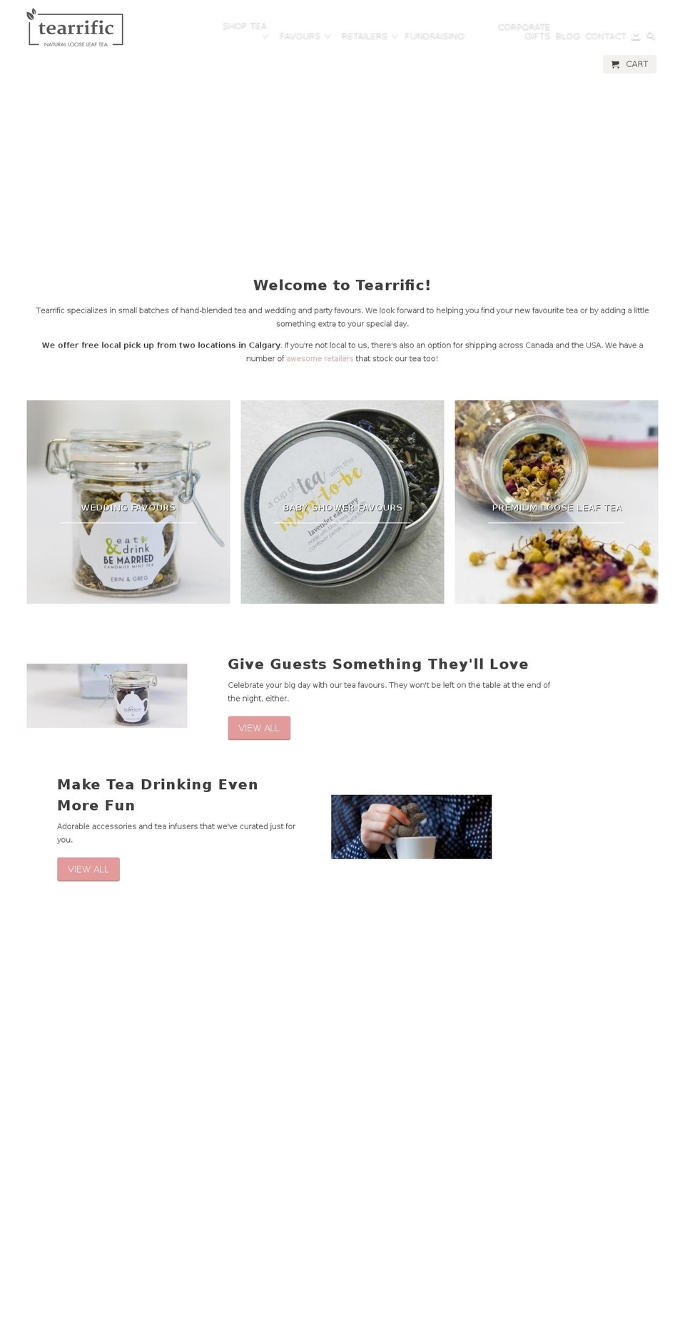 Konversion theme Shopify theme site example tearrifictea.com