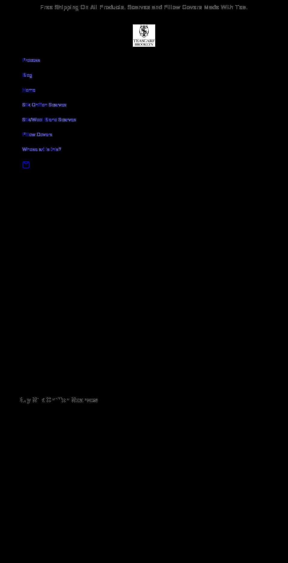 teascarfbrooklyn.com shopify website screenshot