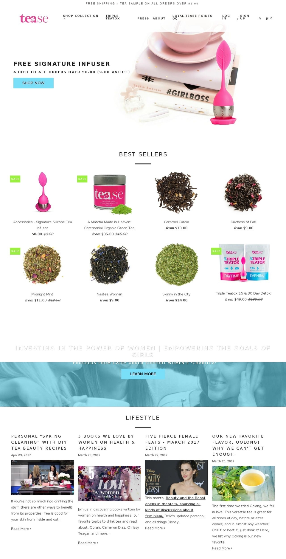 teasetea.com shopify website screenshot