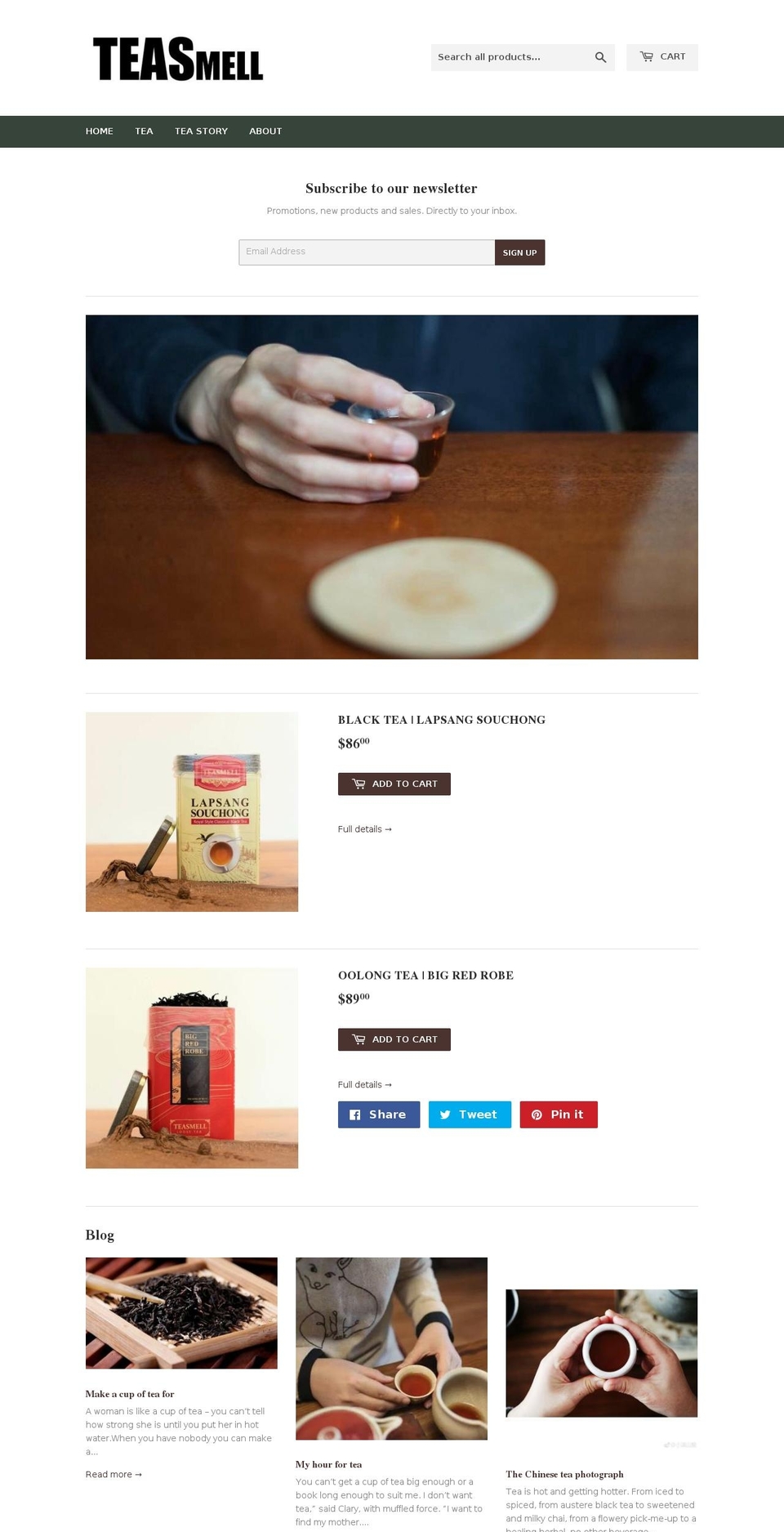 teasmell.com — Shopify storefront screenshot