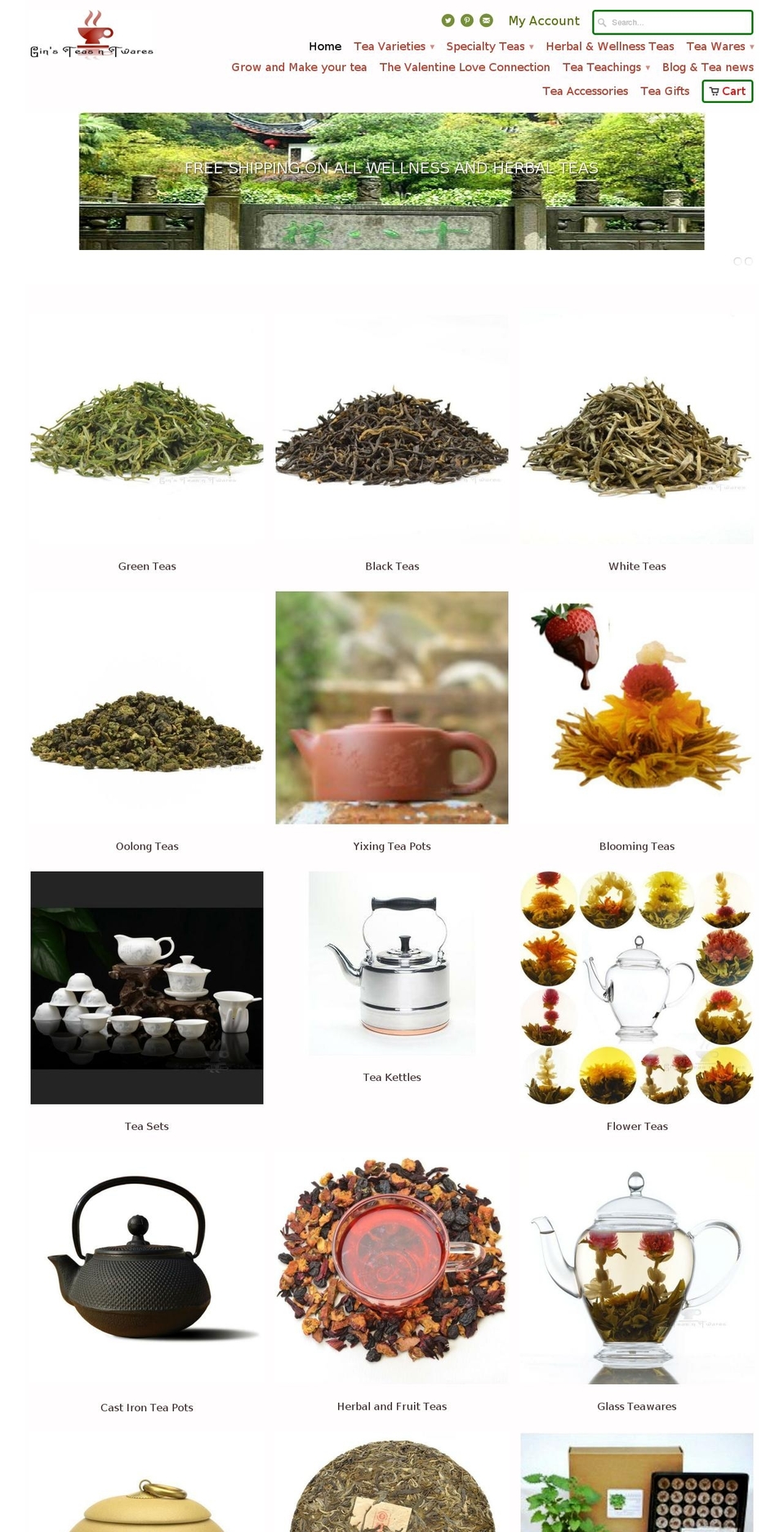 teasnteawares.com shopify website screenshot