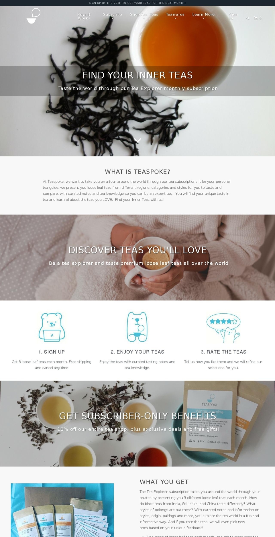 teaspoke.com — Shopify storefront screenshot