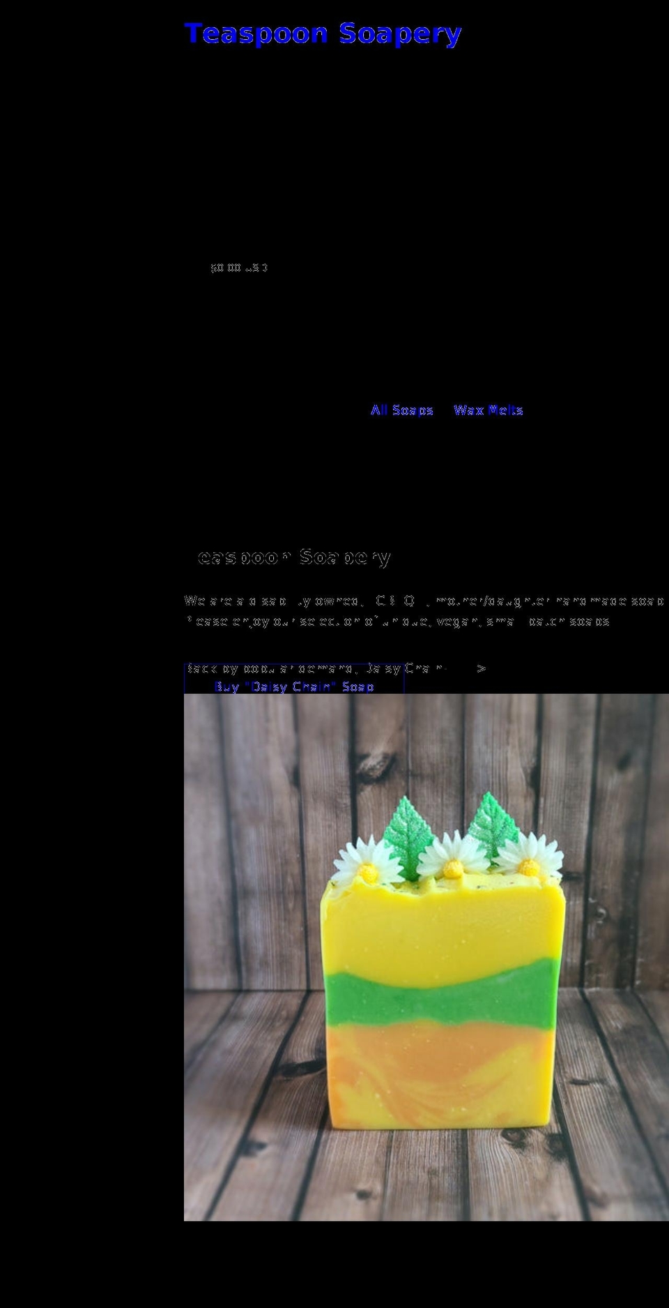 teaspoonsoapery.com shopify website screenshot