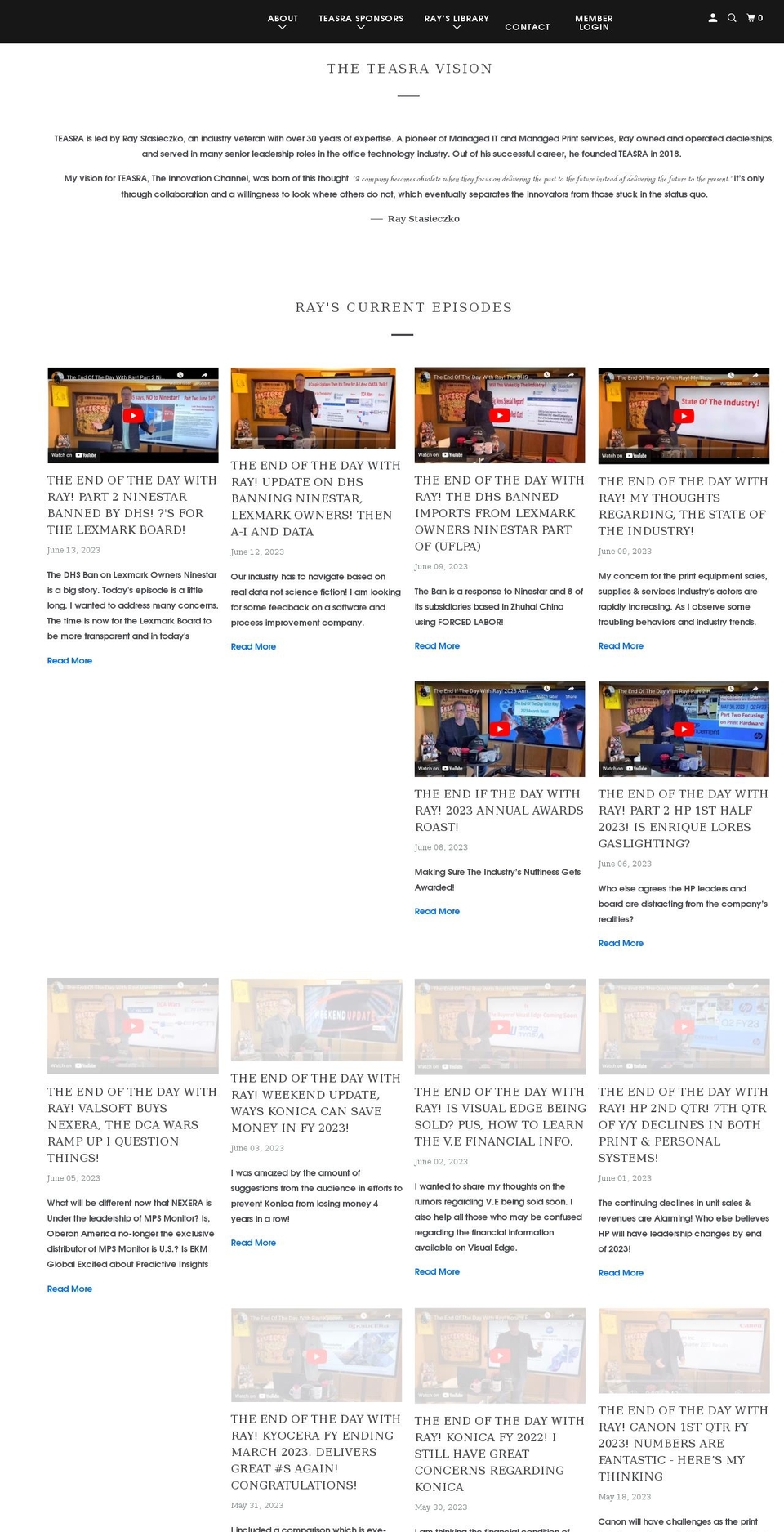 teasratic.com shopify website screenshot
