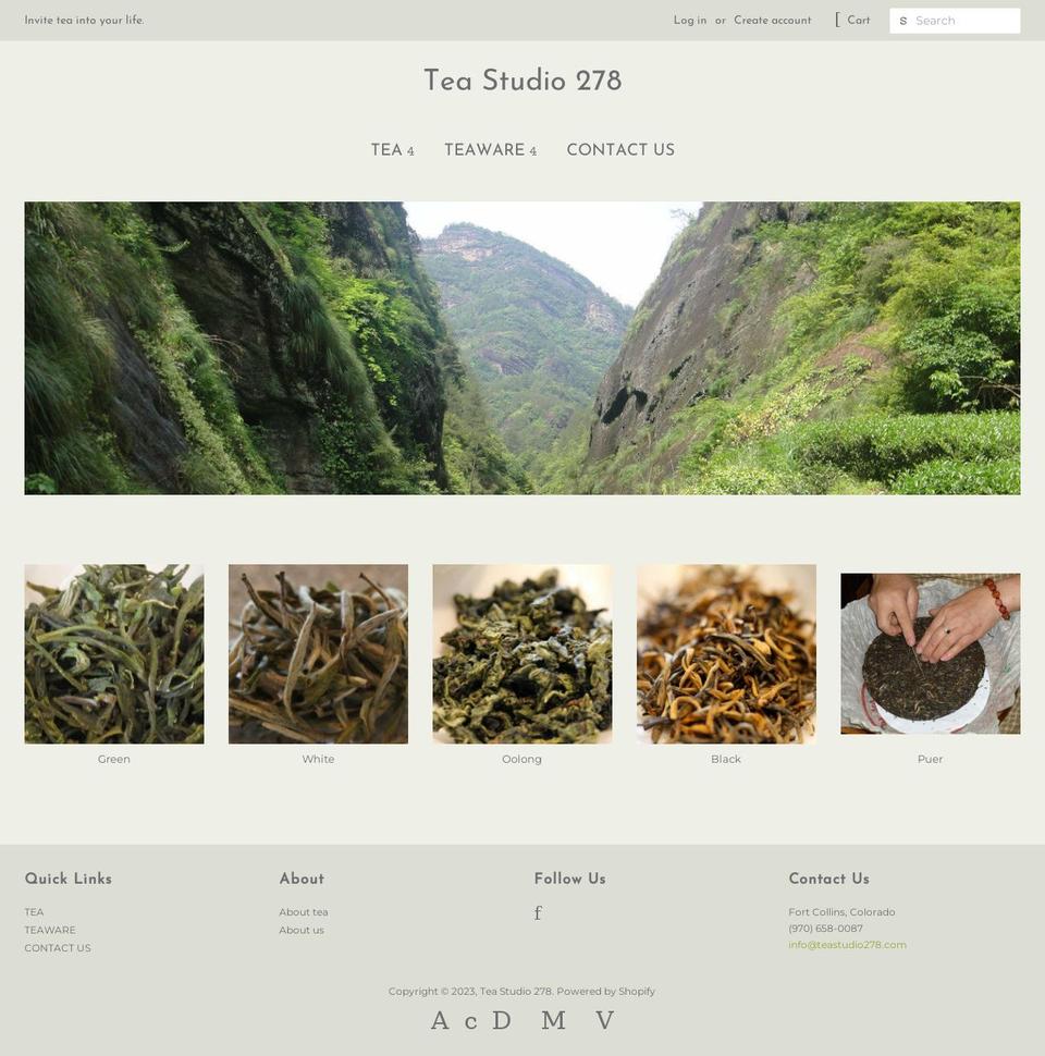 teastudio278.com shopify website screenshot