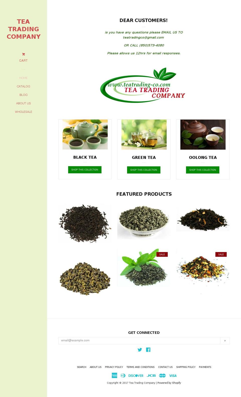 teatrading-co.com shopify website screenshot