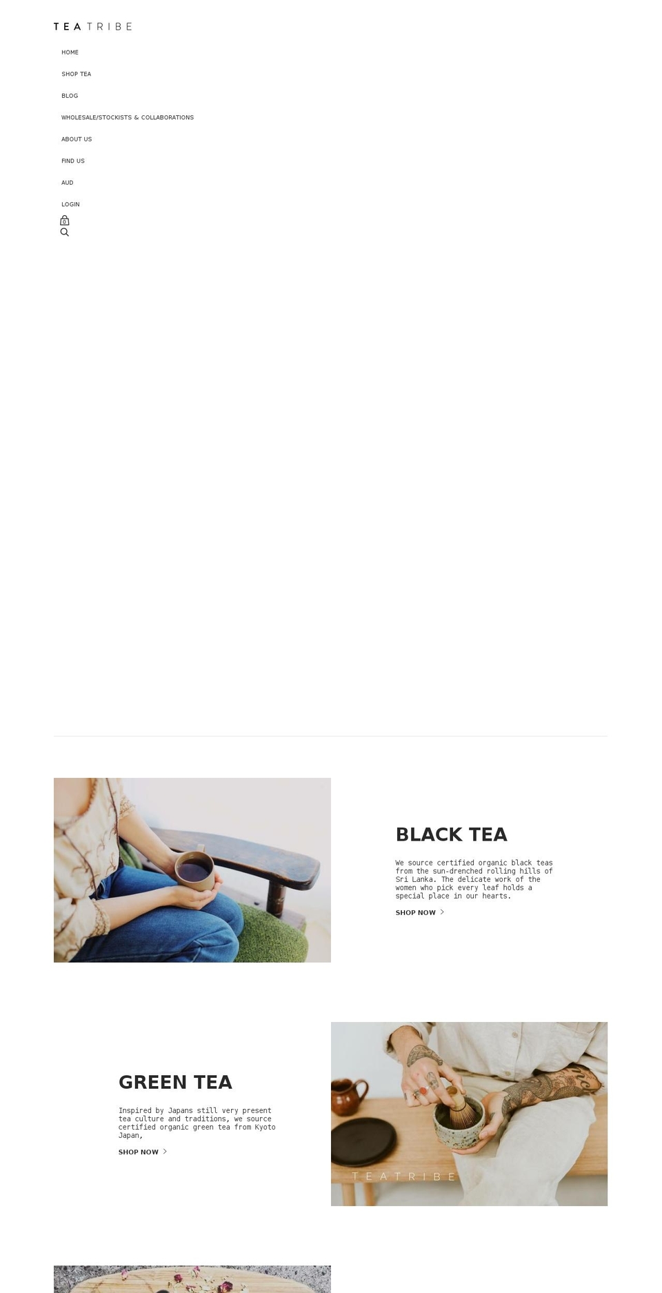 teatribeculture.com.au shopify website screenshot