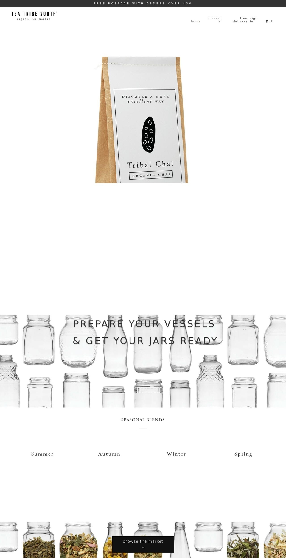 teatribesouth.com shopify website screenshot