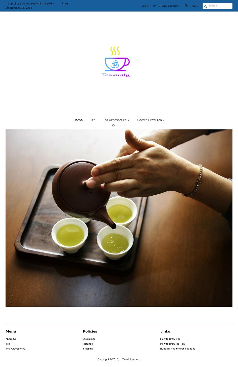 teavinity.com — Shopify storefront screenshot