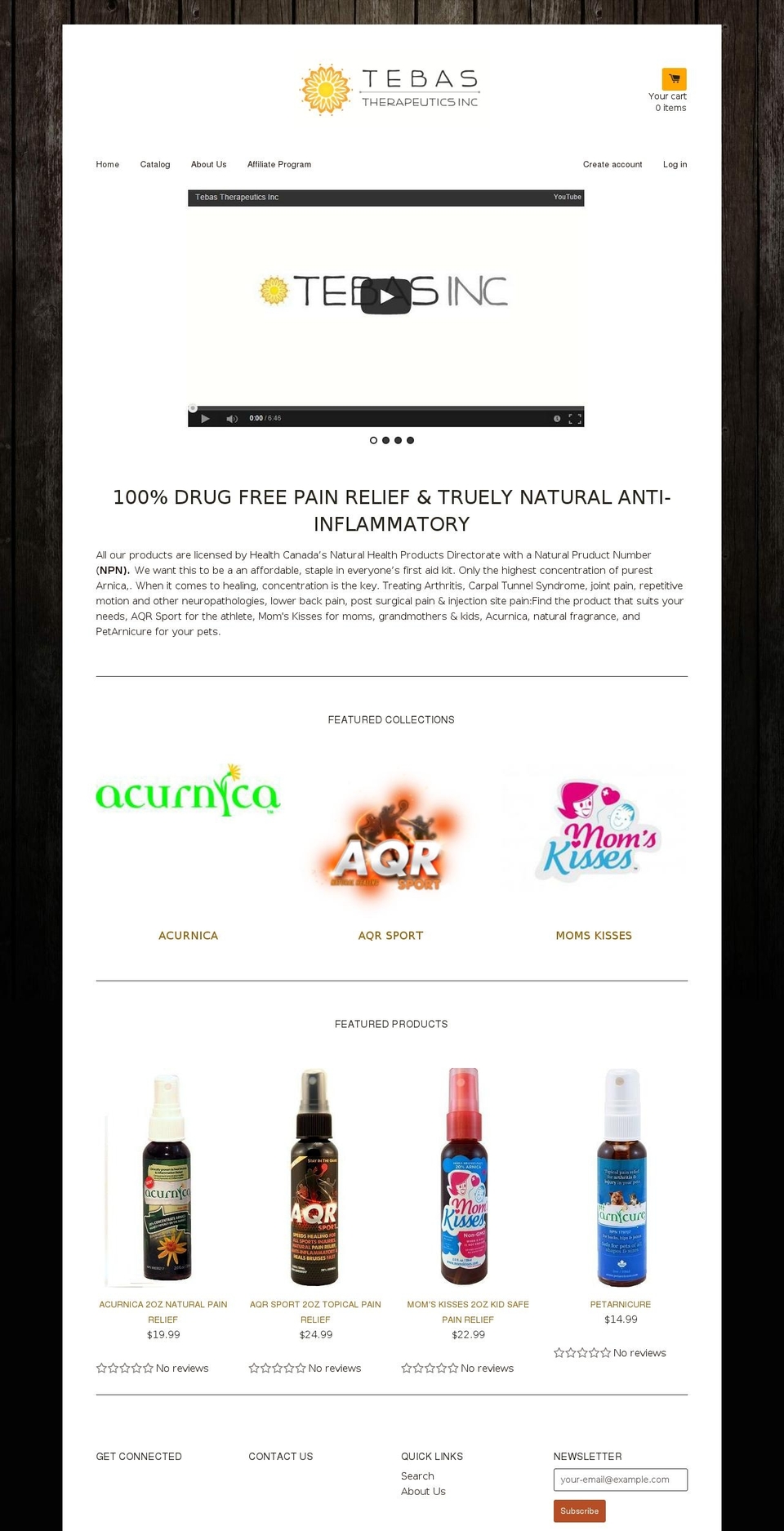 tebasinc.com shopify website screenshot