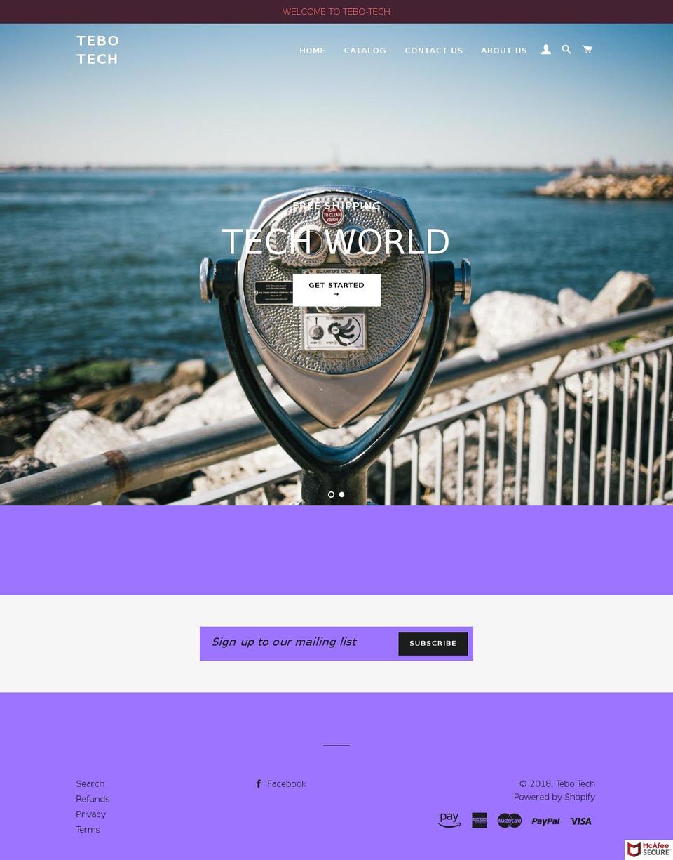 tebo-tech.com — Shopify storefront screenshot