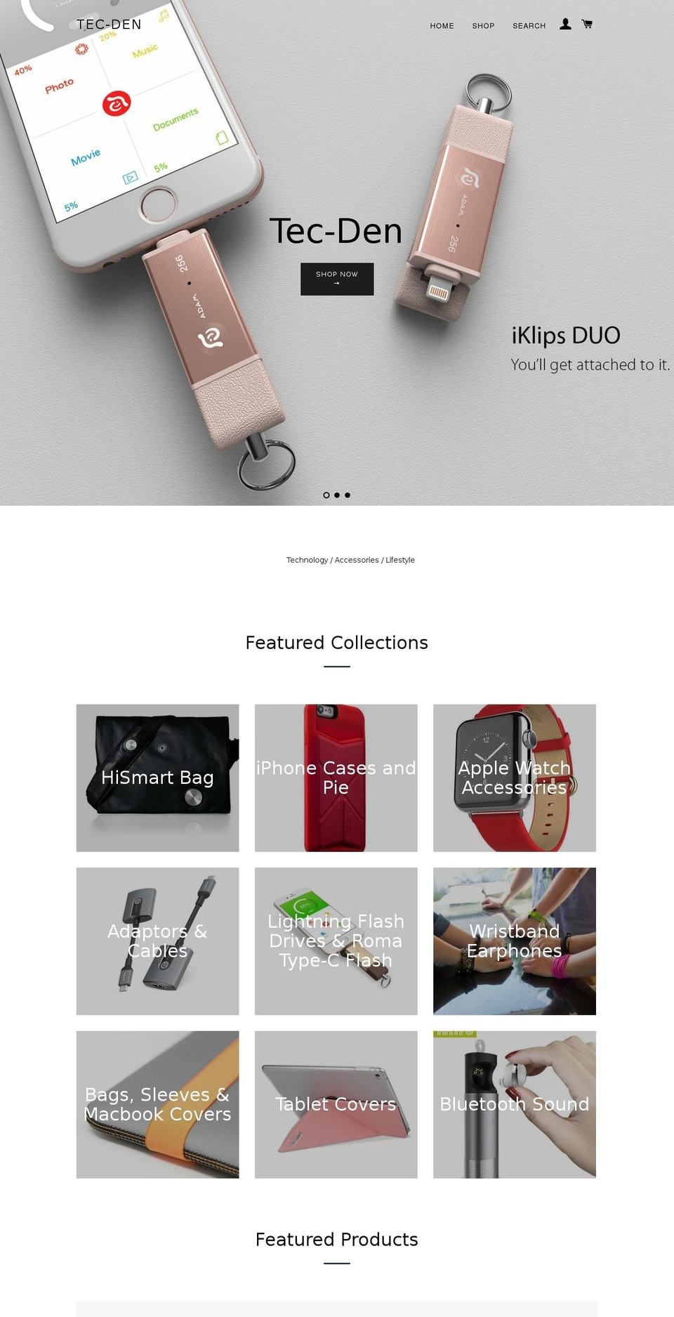 tec-den.com — Shopify storefront screenshot