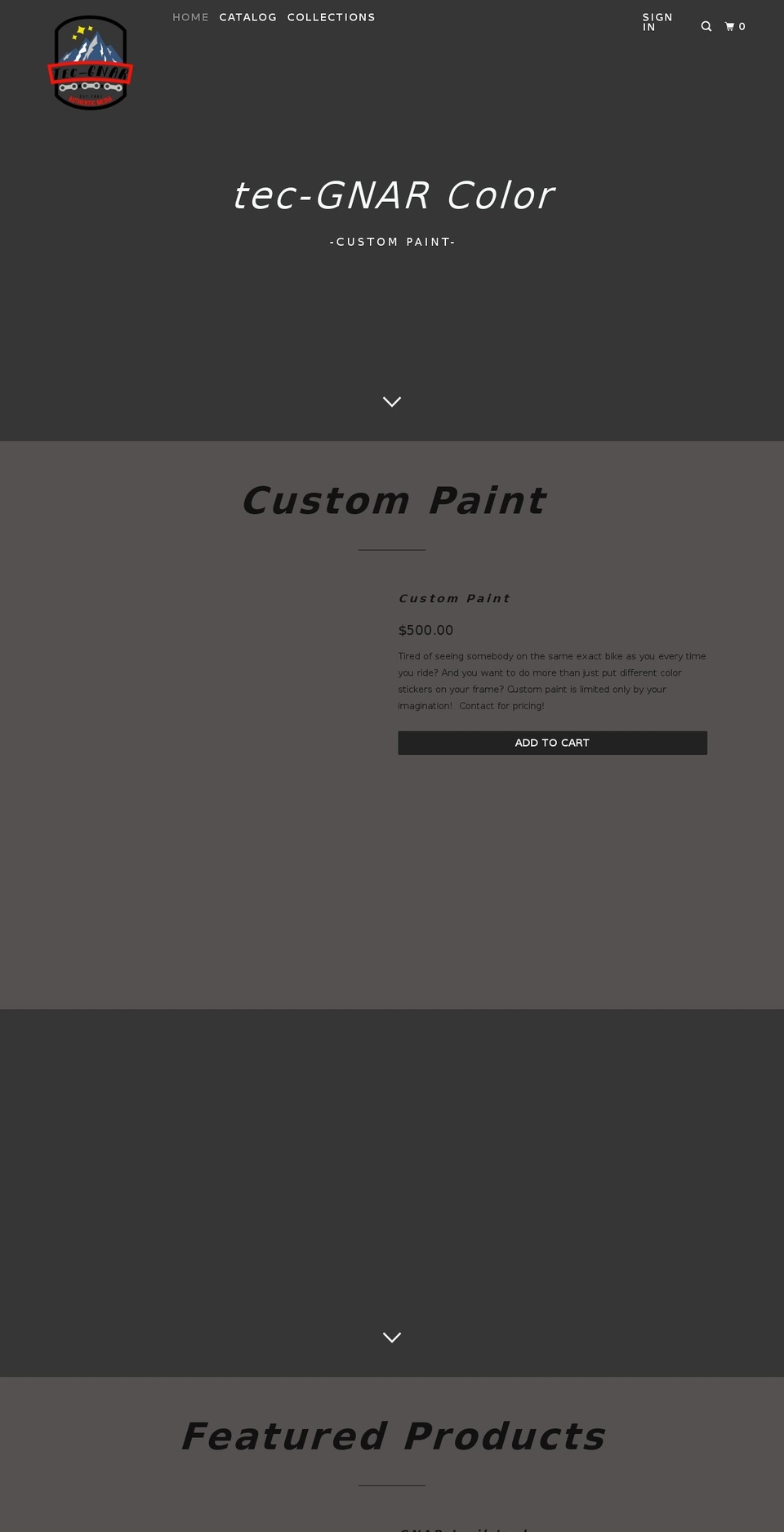 tec-gnar.com shopify website screenshot