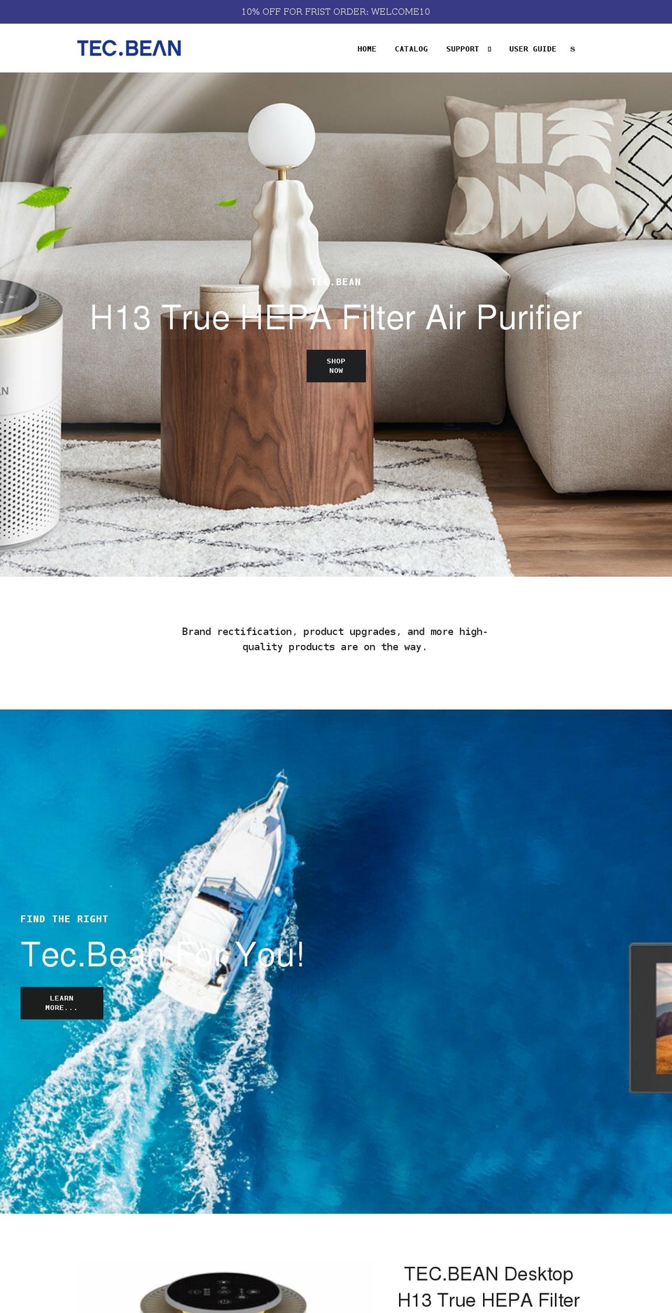 tecbeanshop.com shopify website screenshot