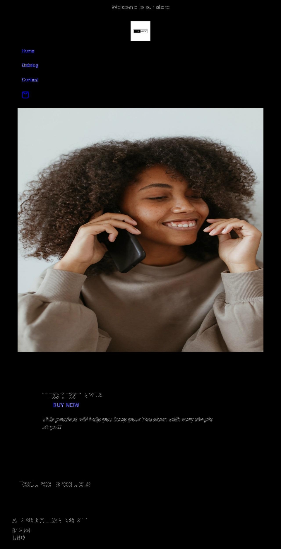 tecdestiny.com shopify website screenshot