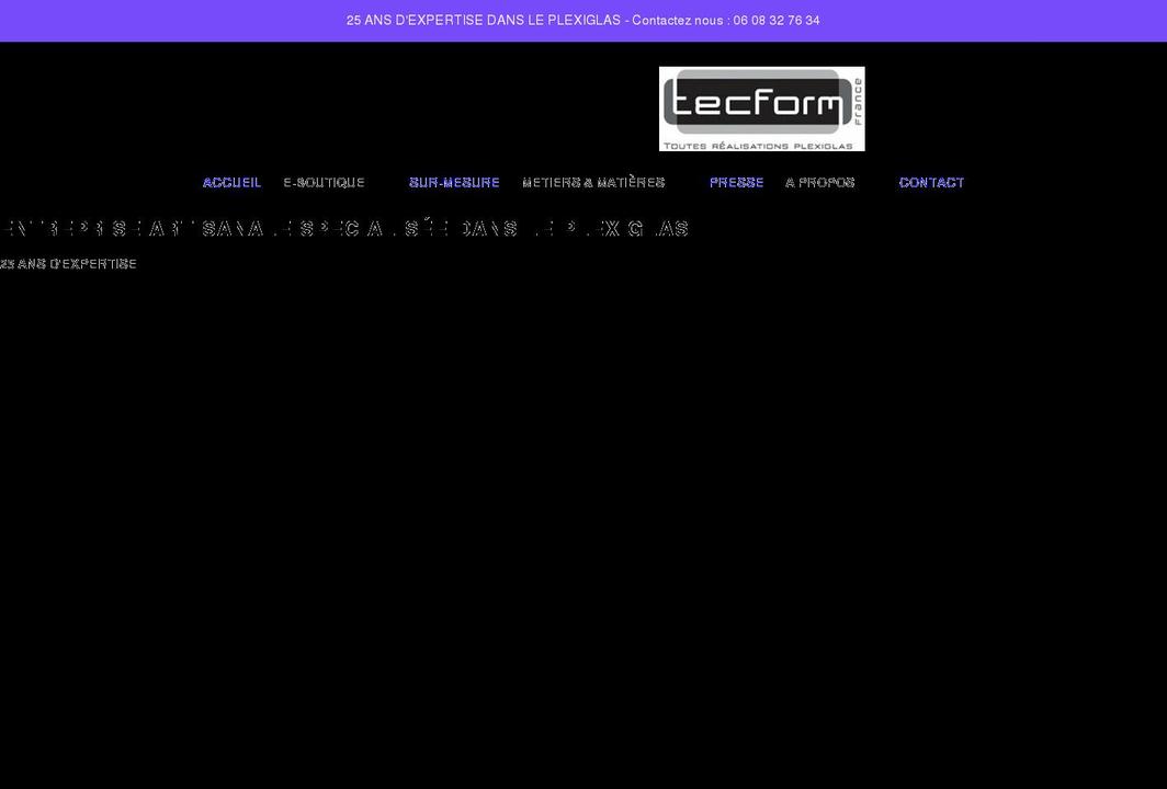 tecform.fr shopify website screenshot