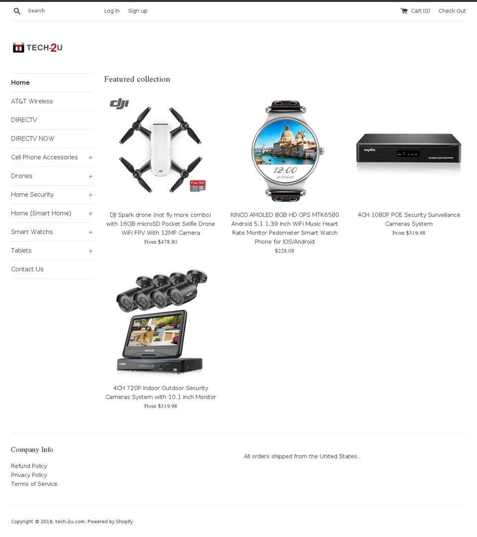 tech-2u.com — Shopify storefront screenshot
