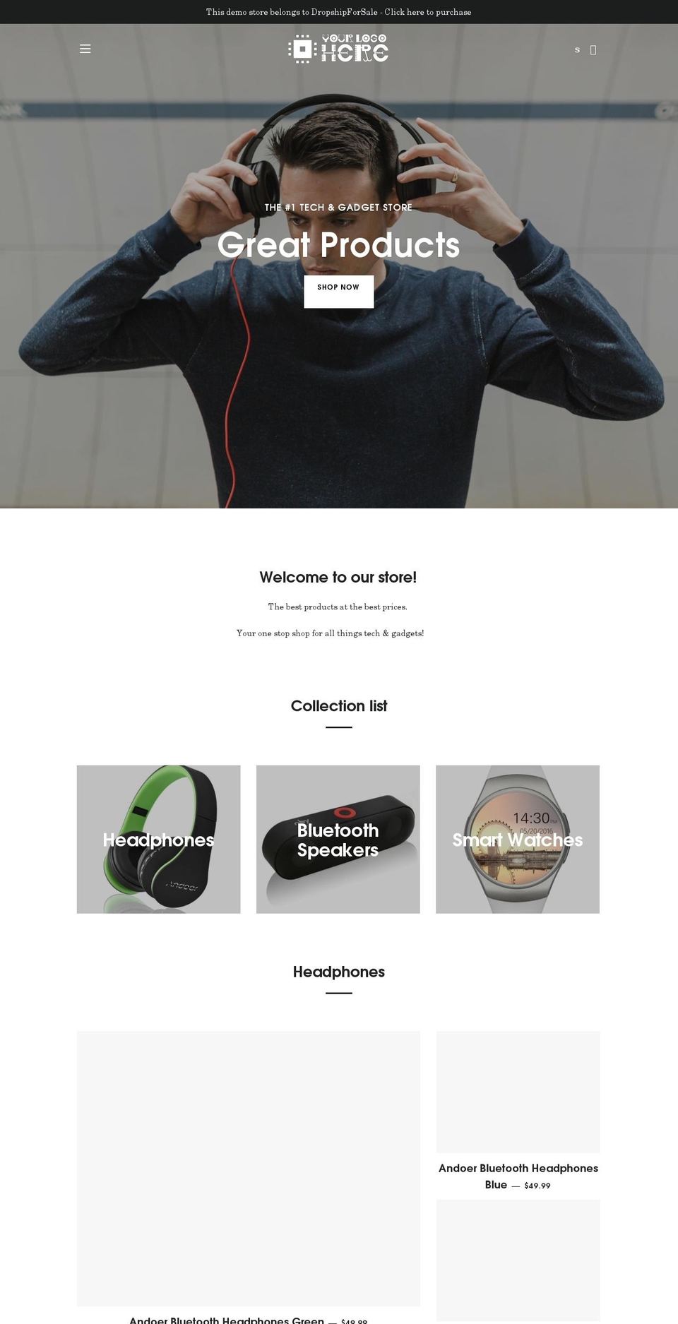 tech-gadget-demo.myshopify.com shopify website screenshot