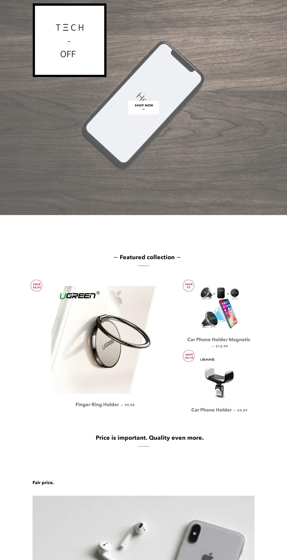 tech-off.com — Shopify storefront screenshot