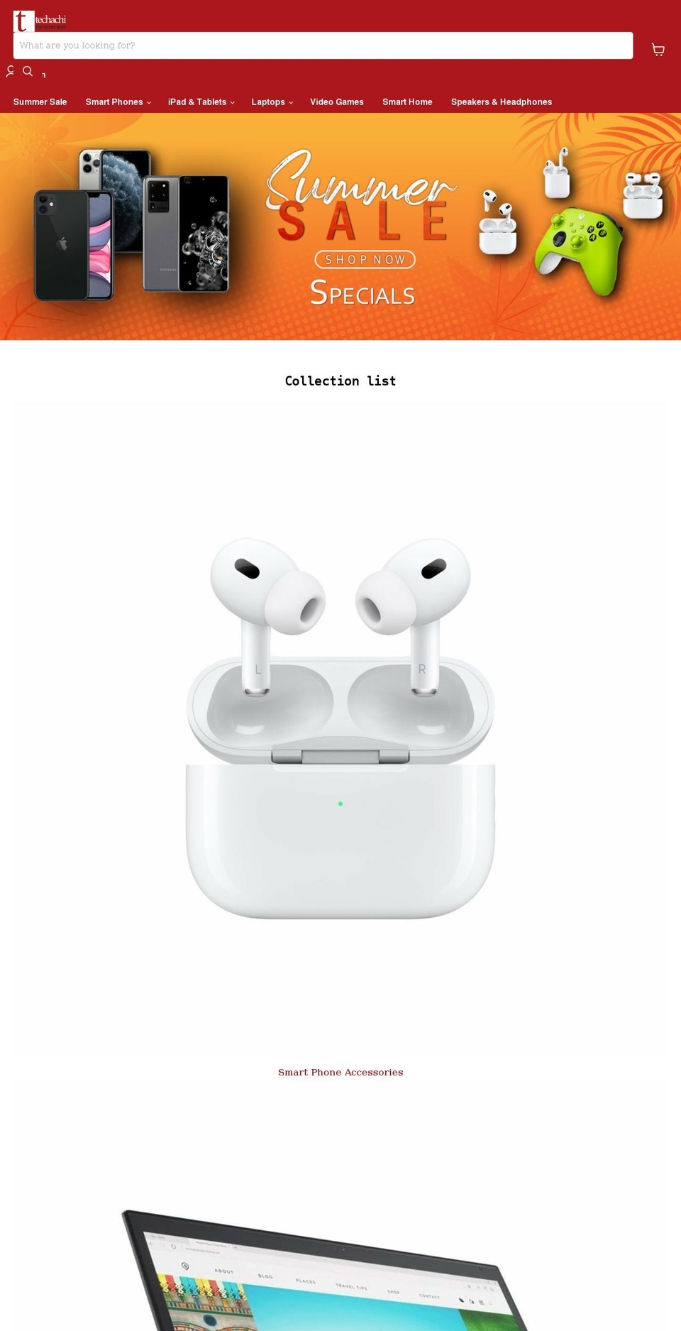 techachi.com shopify website screenshot