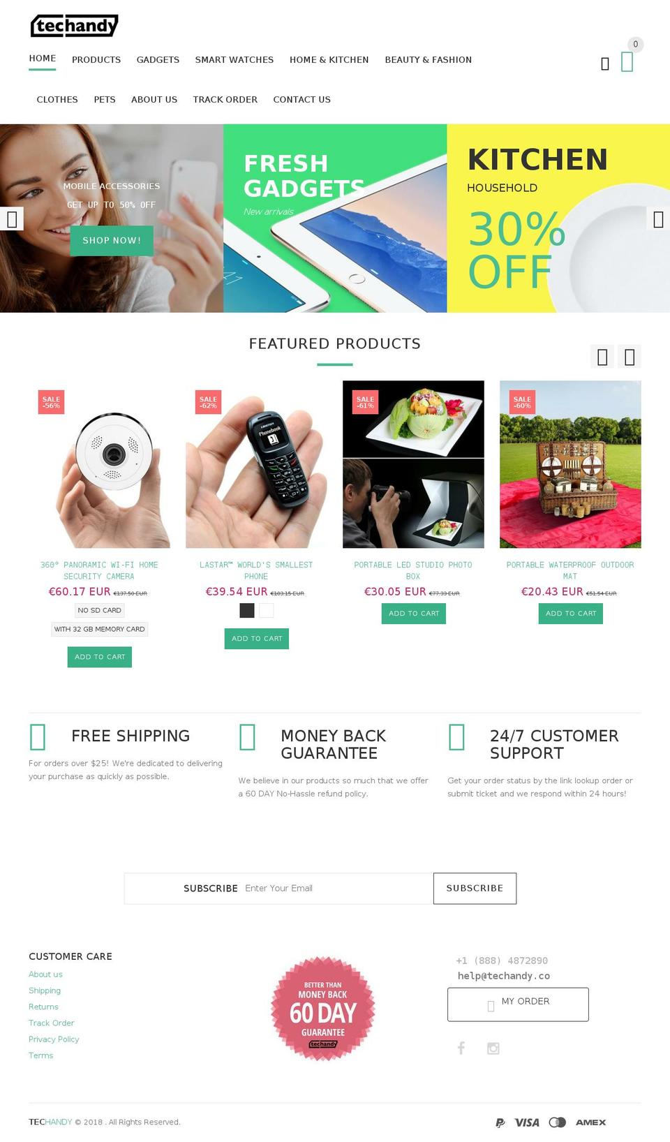 yourstore-v1-4-8 Shopify theme site example techandy.co