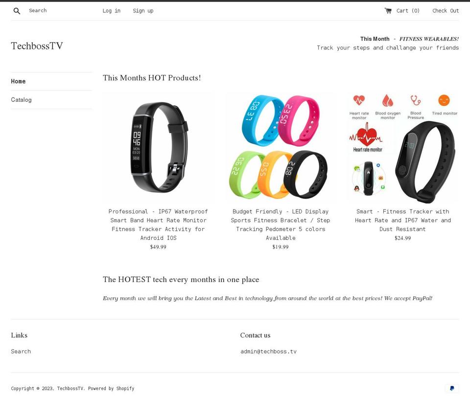 techboss.tv shopify website screenshot