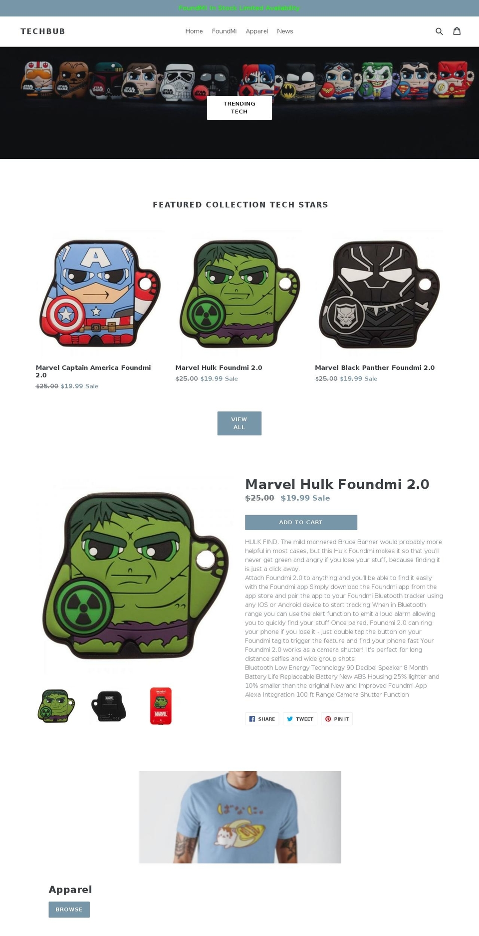 techbub.com shopify website screenshot