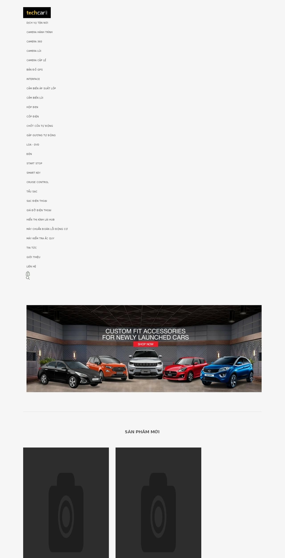 techcar.net shopify website screenshot