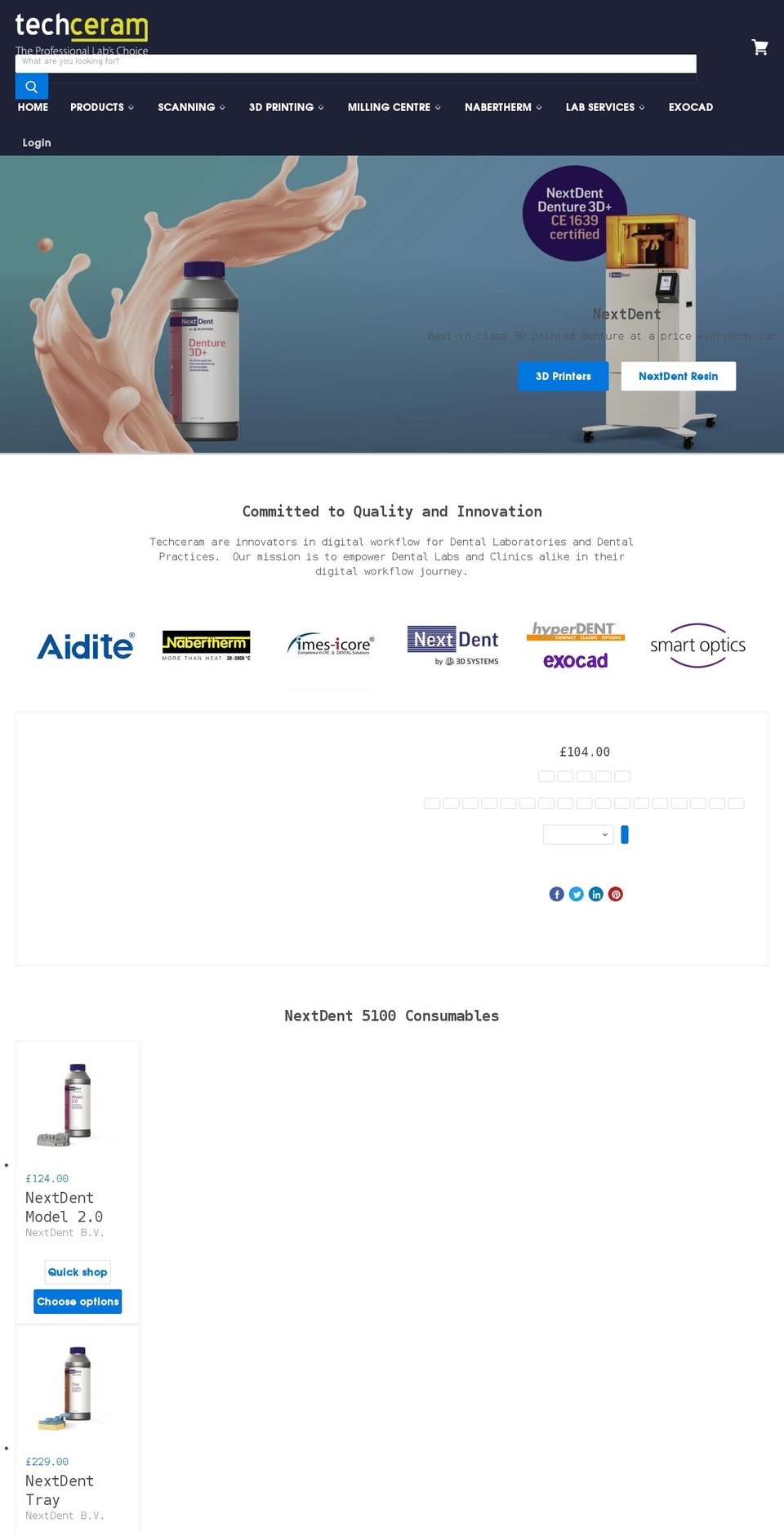 techceram.com shopify website screenshot