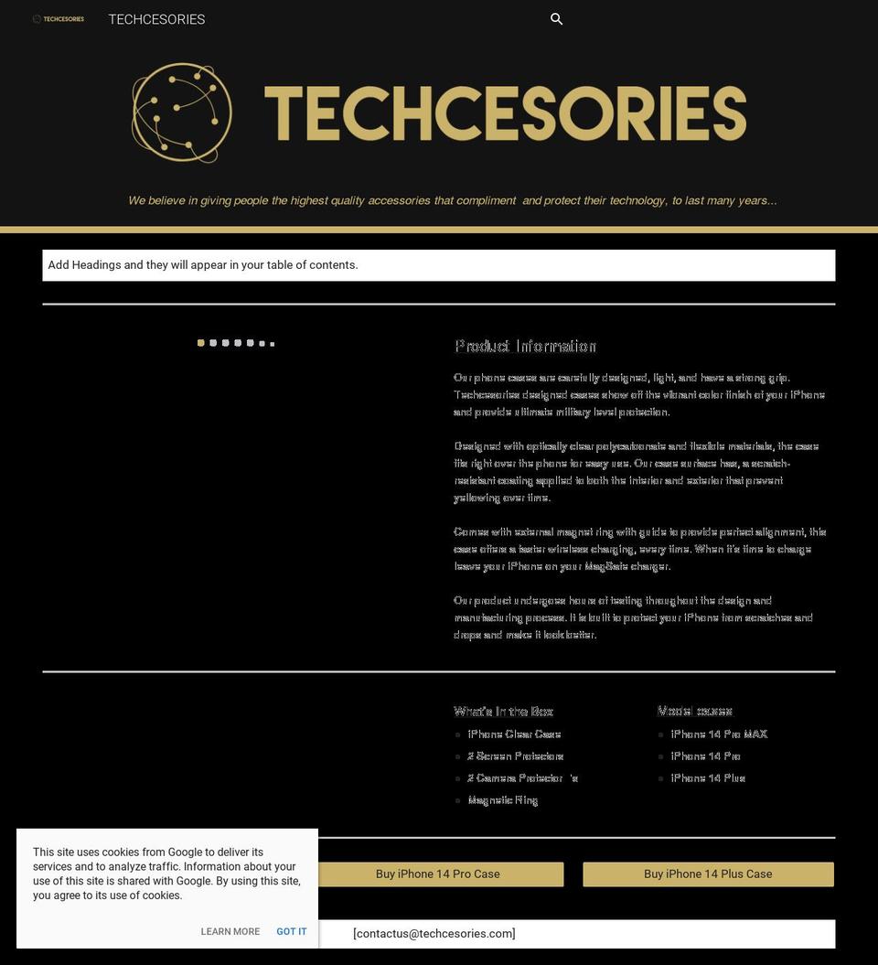 turbotheme Shopify theme site example techcesories.com