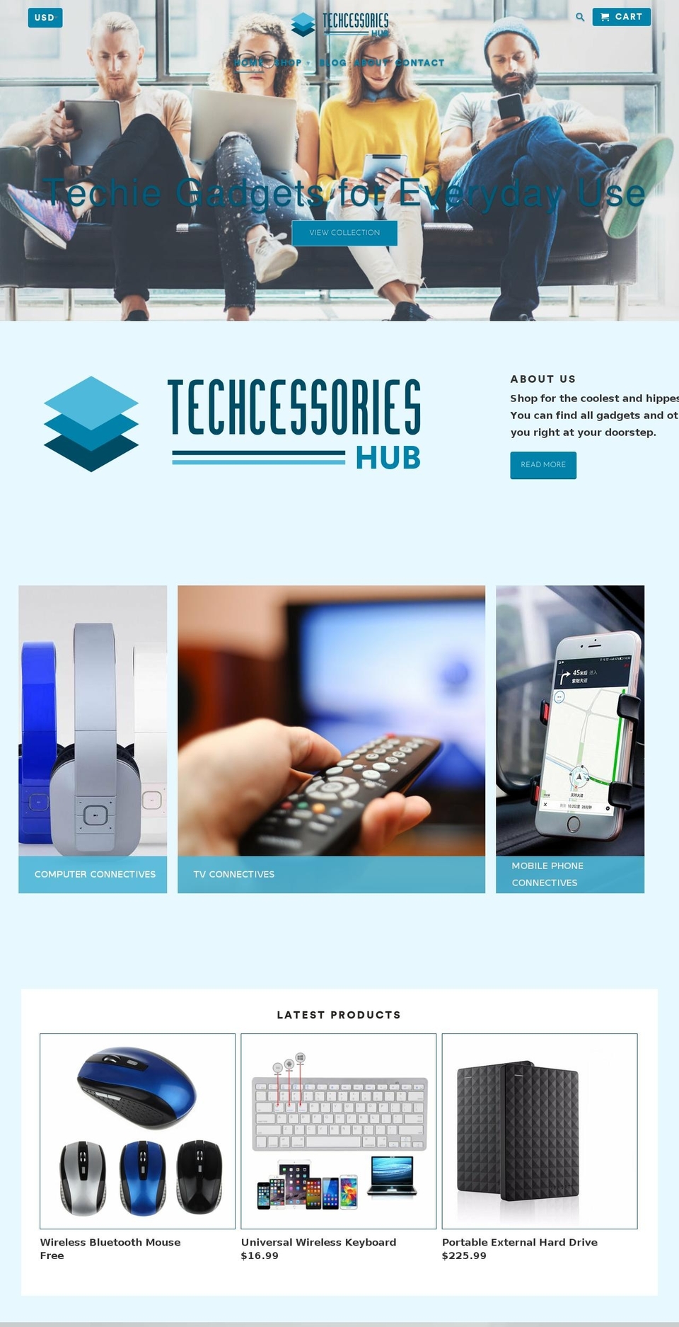 techcessories-hub.myshopify.com shopify website screenshot