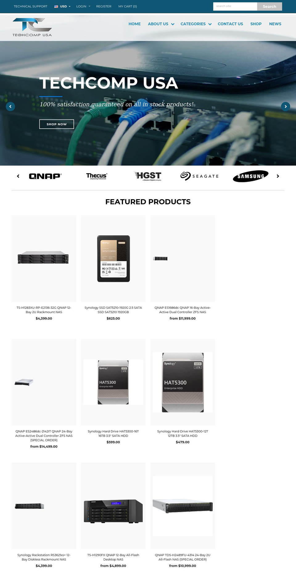 techcompusa.com shopify website screenshot