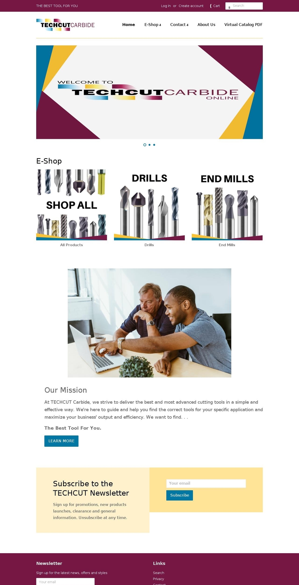 techcutcarbide.com shopify website screenshot