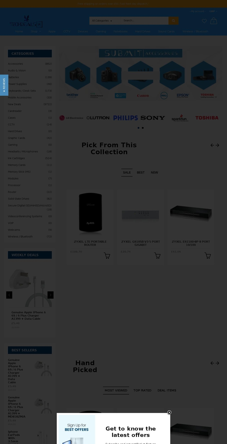 techdealsuk.com shopify website screenshot