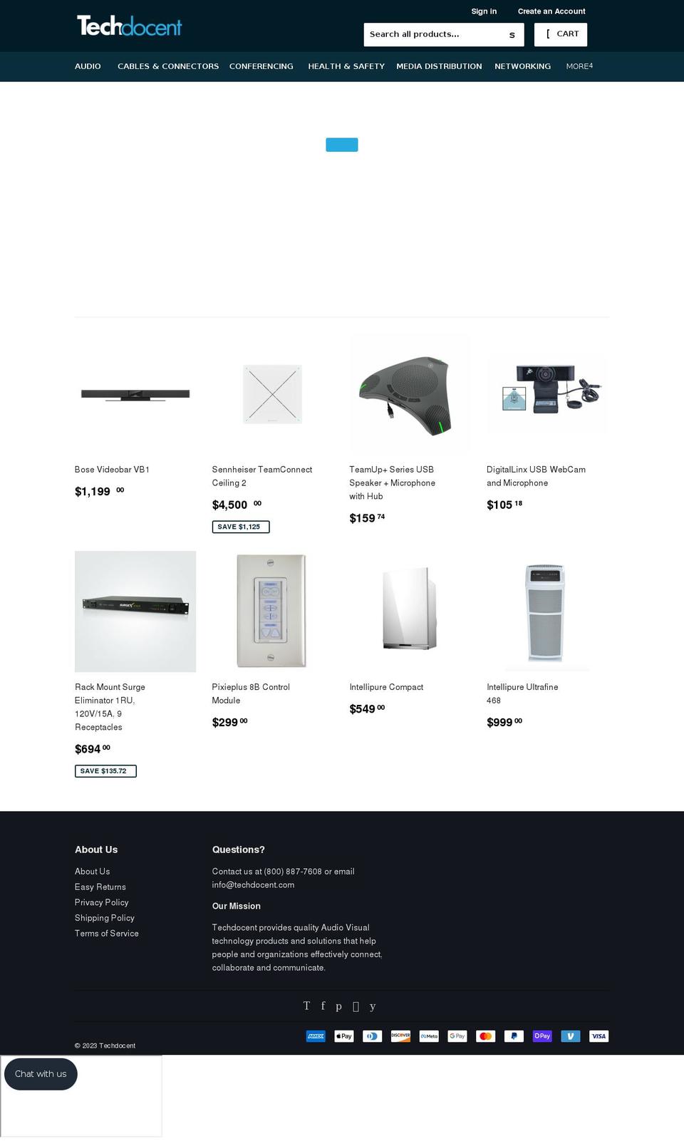 techdocent.com shopify website screenshot