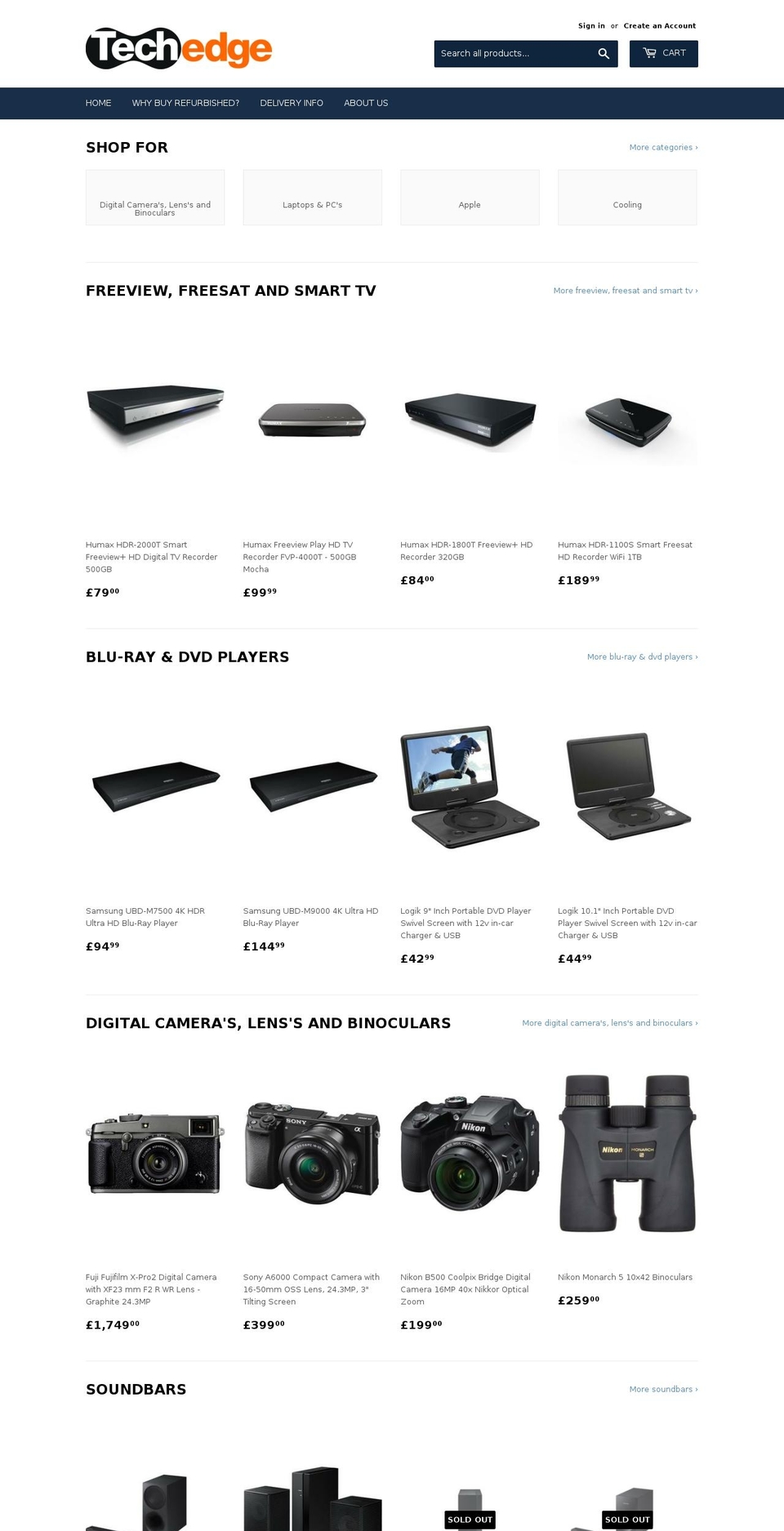 techedgeuk.co.uk shopify website screenshot