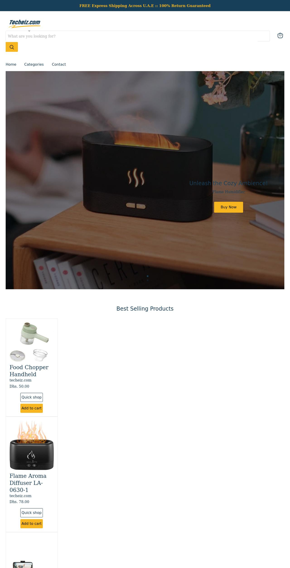 techeiz.com shopify website screenshot