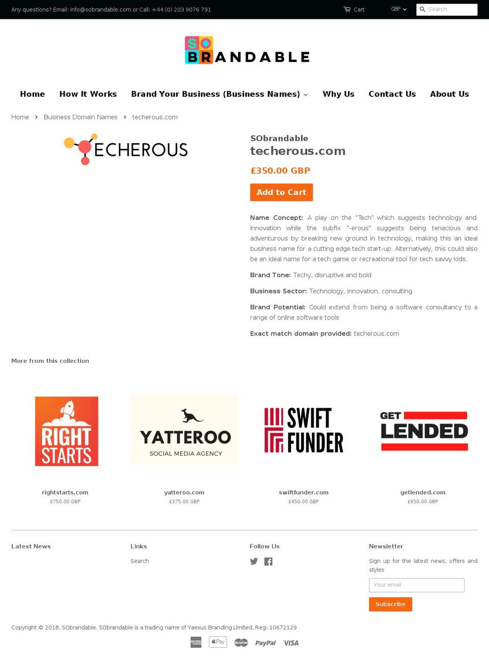techerous.com — Shopify storefront screenshot