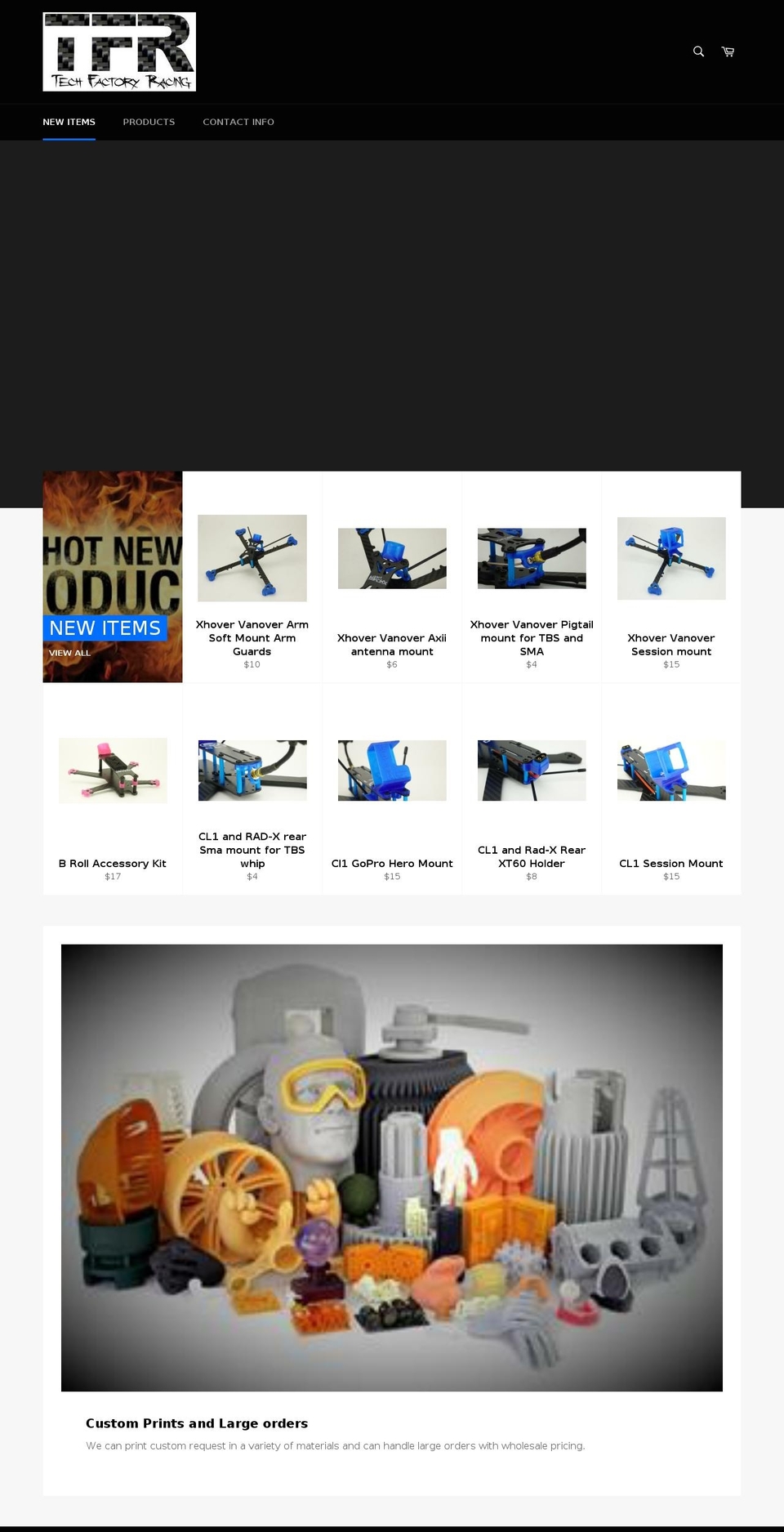 techfactoryracing.com — Shopify storefront screenshot