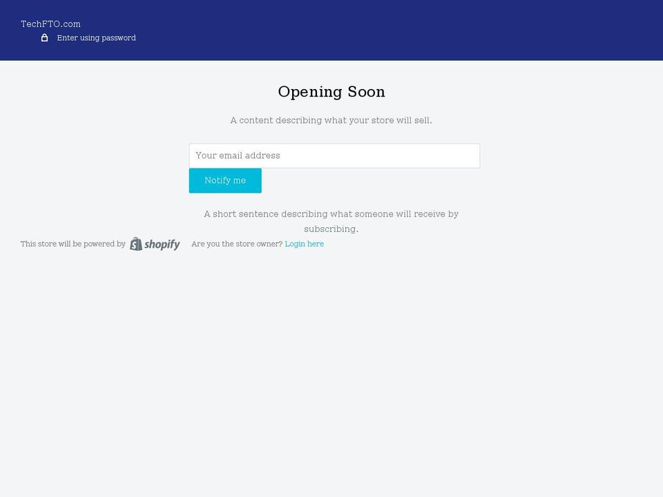 techfto-com.myshopify.com shopify website screenshot