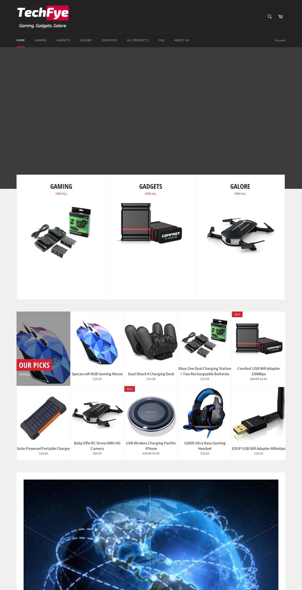 techfye.com — Shopify storefront screenshot