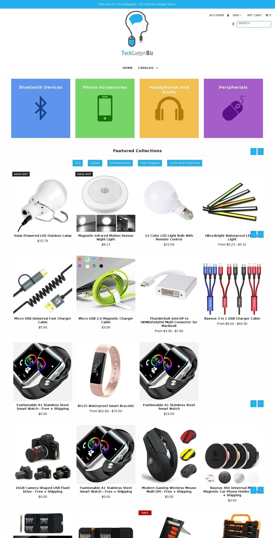 techgadgetbiz.com — Shopify storefront screenshot